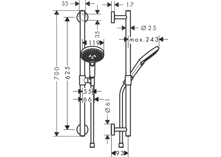 Душовий набір Hansgrohe Raindance Select S 26320000