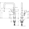 Змішувач Hansgrohe Talis M54 для кухонного миття, чорний матовий 72806670 (Пошкоджене пакування)
