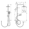Душова система Hansgrohe Vernis Blend Showerpipe 200 1jet Reno EcoSmart 26099670 чорний матовий