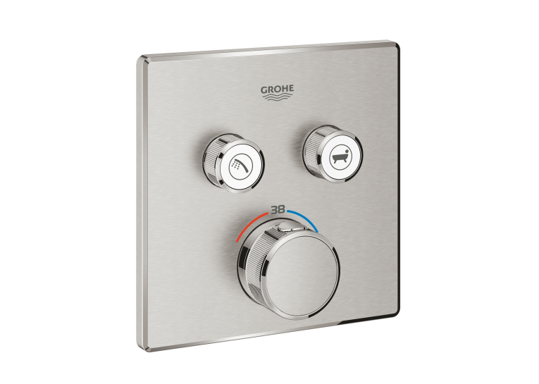 Термостат для встраиваемого монтажа на 2 выхода Grohe Grohtherm SmartControl 29124DC0 Сталь
