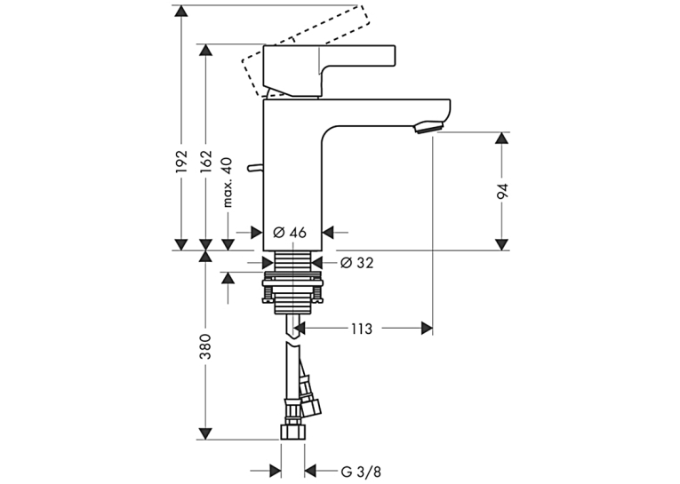 Смеситель для раковины Hansgrohe Metris S LowFlow 31063000