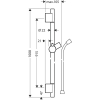 Душова штанга Hansgrohe Unica S Pura 90 см зі шлангом для душу 160 см Brushed Bronze 28631140