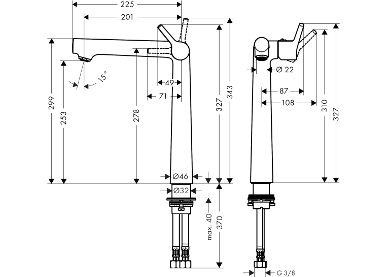 Змішувач для раковини Hansgrohe Talis S 250 72116000
