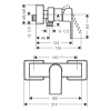 Смеситель для душа Hansgrohe Vernis Shape 71650670 черный матовый