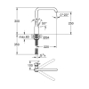 Grohe Змішувач для кухні Essence, довжина виливу - 220мм, поворотний, 1важіль, 30269GN0 Золото матове