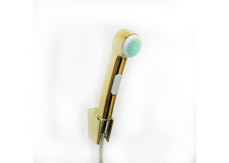 Гігієнічний душ Hansgrohe зі шлангом 125 см та тримачем Polished Gold Optic 32129990