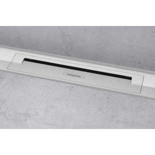Верхняя часть Hansgrohe "RainDrain Flex" для канала (пристенная) 1000 мм Brushed Stainless Steel 56053800
