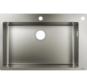 Кухонная мойка Hansgrohe S712-F660 на столешницу 760х500 Stainless Steel 43308800