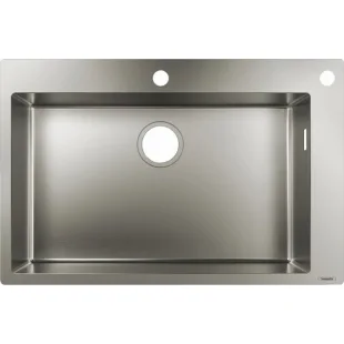 Кухонная мойка Hansgrohe S712-F660 на столешницу 760х500 Stainless Steel 43308800
