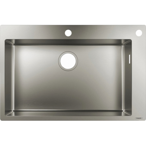 Кухонная мойка Hansgrohe S712-F660 на столешницу 760х500 Stainless Steel 43308800