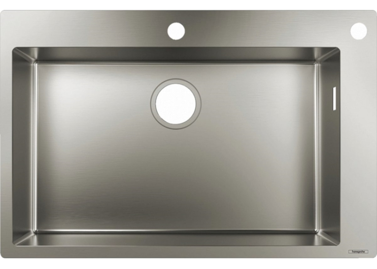 Кухонная мойка Hansgrohe S712-F660 на столешницу 760х500 Stainless Steel 43308800
