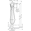 Смеситель для ванны напольный Hansgrohe PuraVida хром/белый 15473400