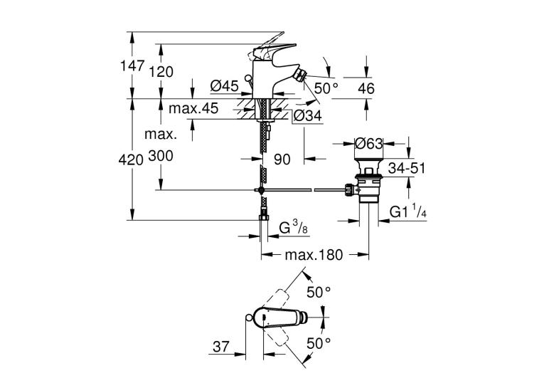 Змішувач для біде Grohe BauFlow 23754000