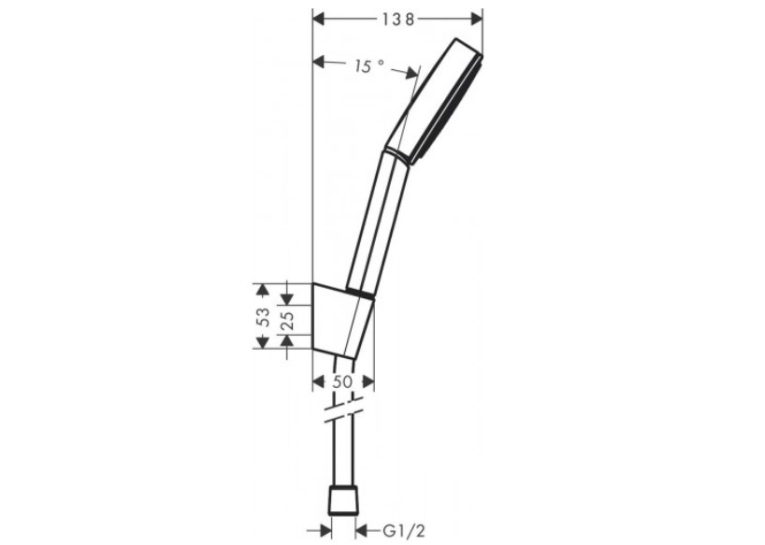 Душовий набір Hansgrohe Pulsify 105 1jet із душовим шлангом 125 см 24301700 (Пошкоджене пакування)