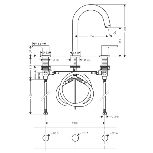 Смеситель для раковины Hansgrohe Vernis Shape 71563000 хром
