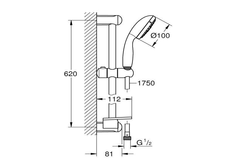 Душовий гарнітур Grohe New Tempesta 100 27927001