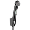 Гігієнічний душ Hansgrohe зі шлангом 125 см та тримачем Brushed Black Chrome 32129340