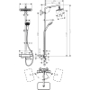 Душова система з термостатом Hansgrohe Croma E Showerpipe 280 1jet EcoSmart 27660000