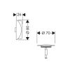 Внешняя часть сифона для ванны Hansgrohe Flexaplus Matt Black 58185670