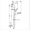 Душовий набір Hansgrohe Crometta Vario 65 см EcoSmart білий/хром 26534400