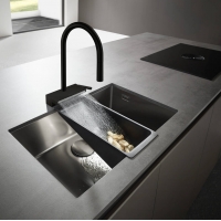 Смеситель для кухни Hansgrohe Aquno Select M81 с выдвижным душем, черный матовый 73831670