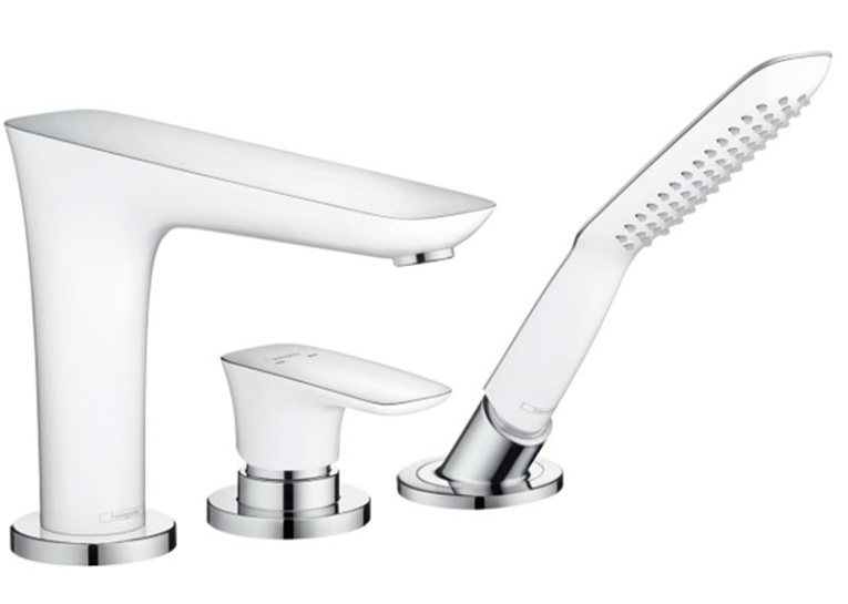 Змішувач на борт ванни Hansgrohe PuraVida хром/білий 15432400