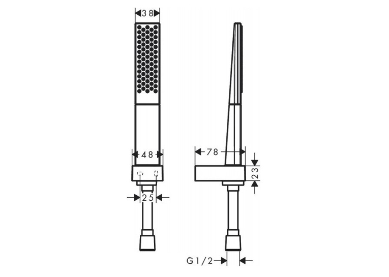 Ручний душ Hansgrohe Rainfinity 26866670 чорний матовий
