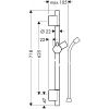 Душевая штанга Hansgrohe Unica S Pura 65 см со шлангом для душа 160 см Matt Black 28632670