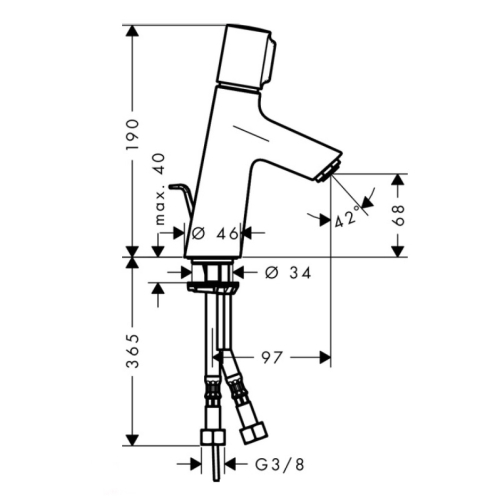 Смеситель для раковины Hansgrohe Talis Select S 72040000