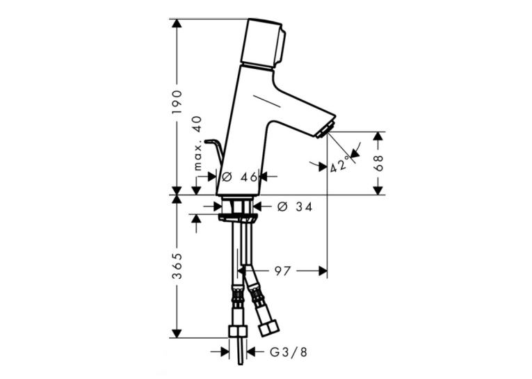 Смеситель для раковины Hansgrohe Talis Select S 72040000