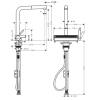Смеситель для кухни Hansgrohe Aquno Select M81 с выдвижным душем, хром 73836000
