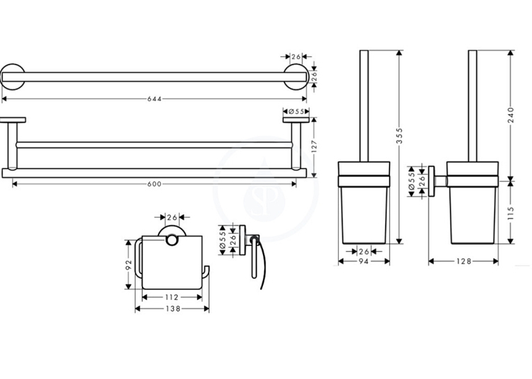 Набір аксесуарів Hansgrohe Logis Universal 41727000