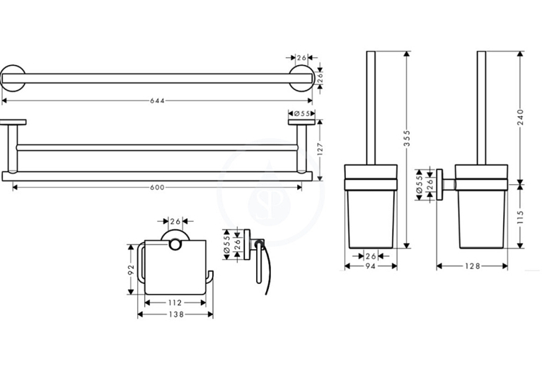 Набір аксесуарів Hansgrohe Logis Universal 41727000
