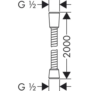 Шланг для душа Hansgrohe Sensoflex 2 м 28134000
