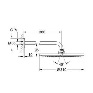 Верхний душ Grohe Rainshower Cosmopolitan 310 26056000