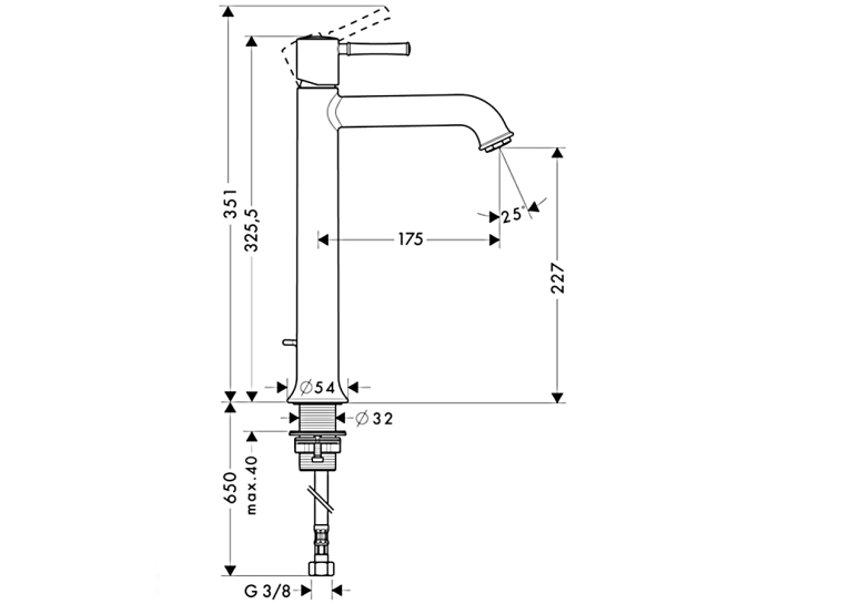 Змішувач для раковини Hansgrohe Talis Classic 14116000