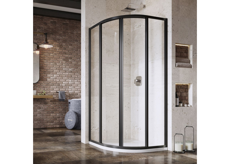 Душевая кабина Ravak Supernova SKCP4-90 195 Чёрный TRANSPARENT 3117O302Z1