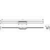 Верхняя часть Hansgrohe "RainDrain Flex" для канала 1200 мм Brushed Stainless Steel 56047800
