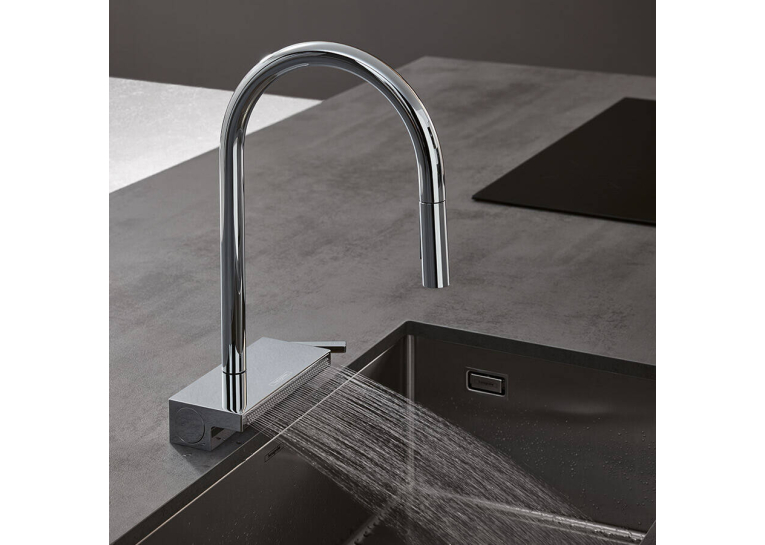 Смеситель для кухни Hansgrohe Aquno Select M81 с выдвижным душем, хром 73831000