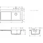 Кухонна мийка Hansgrohe S514-F450 із сушаркою зліва Concretegrey 43314380