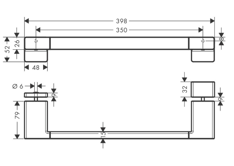 Ручка для дверей у душову Hansgrohe AddStoris 41759700 білий матовий (Пошкоджене пакування)