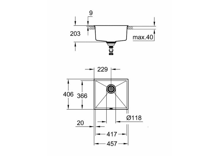 Кухонна мийка Grohe K700U 31653AT0