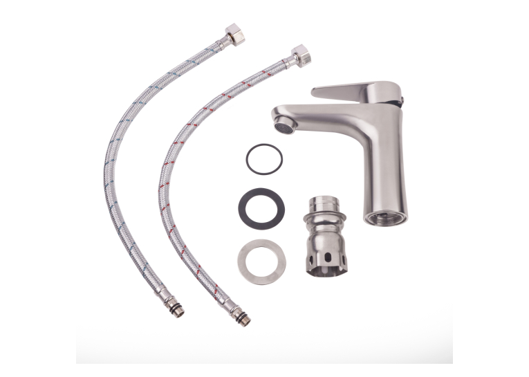 Смеситель для раковины Lidz Vida 001F (k35) LDVID001FNKS34954 Nickel