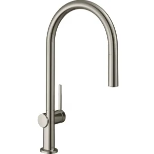 Смеситель Hansgrohe Talis M54 для кухонной мойки с выдвижным душем Sbox Stainless Steel 72803800