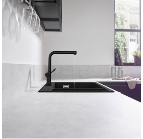 Змішувач Hansgrohe Talis M54 для кухонного миття з висувним душем, чорний матовий 72808670