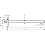 Кронштейн для верхнього душу Hansgrohe E 389 мм Brushed Black Chrome 27694340