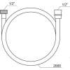  Душовий шланг Ravak SatinFlex 913.02 пластик X07P337