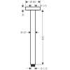 Кронштейн для верхнього душу Hansgrohe S 300 мм Matt Black 27389670