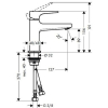 Смеситель для раковины Hansgrohe Metropol с донным клапаном Push-Open Matt Black 32500670