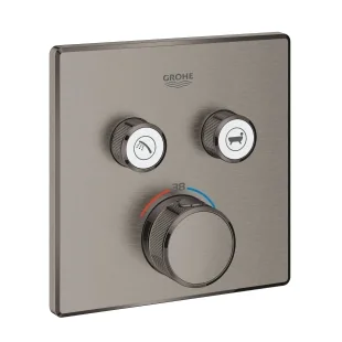 Термостат для встраиваемого монтажа на 2 выхода Grohe Grohtherm SmartControl 29124AL0 Графит матовый